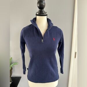 Ralph Lauren Polo 3/4 Zip Sweater - Boys Size Small (8)